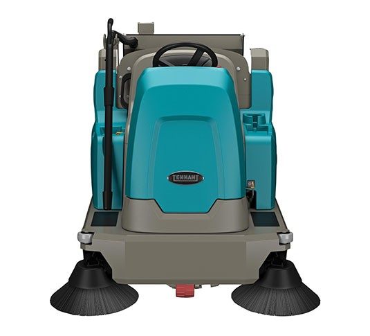 Tennant S16 Battery-Powered Compact Ride-On Sweeper + Free Honda GX160 High Pressure Washer