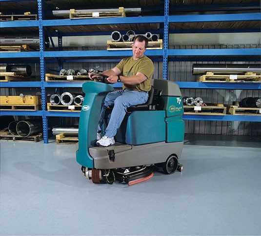 Tennant T7 Ride-On Floor Scrubber + Free Honda GX160 High Pressure Washer