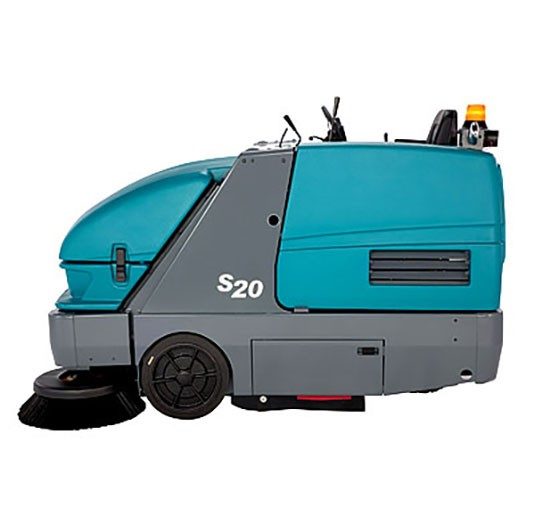 Tennant S20 Compact Ride-On Sweeper + Free Black Jet Honda Powered GX390 Petrol High Pressure Washer