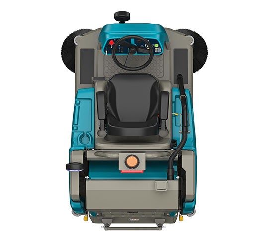 Tennant S16 Battery-Powered Compact Ride-On Sweeper + Free Honda GX160 High Pressure Washer