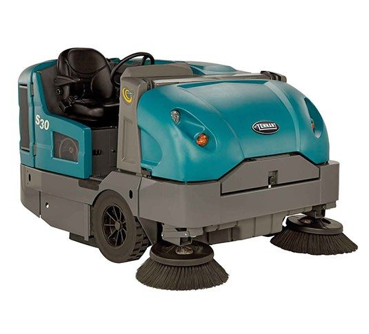 Tennant S30 Ride-On Sweeper + Free Black Jet Honda Powered GX390 Petrol High Pressure Washer