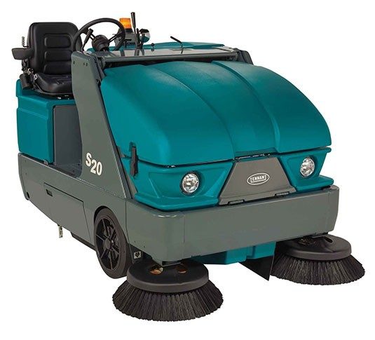 Tennant S20 Compact Ride-On Sweeper + Free Black Jet Honda Powered GX390 Petrol High Pressure Washer