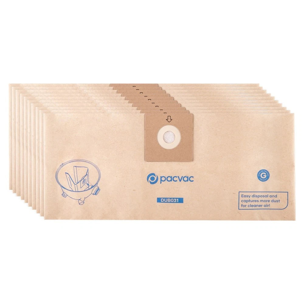Pacvac Disposable paper sealed dust bag 15L (10pk)