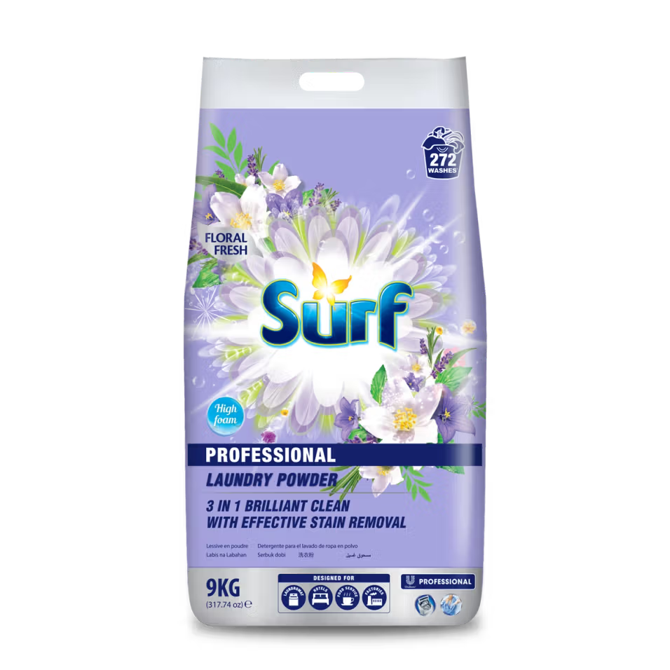 Surf Professional Laundry Powder Rose Fresh & Sun Fresh Front/Top 9KG / 272 Washes