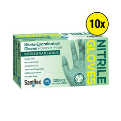 Saniflex Green Biodegradable Nitrile Gloves