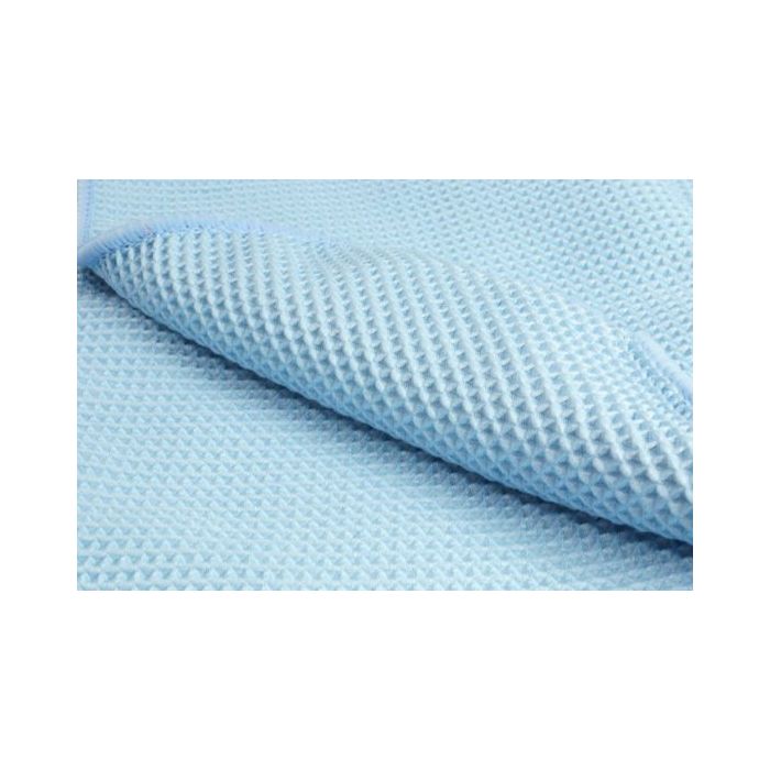 Waffle Weave Microfibre Cleaning & Detailing Cloth 40x60cm (light blue)