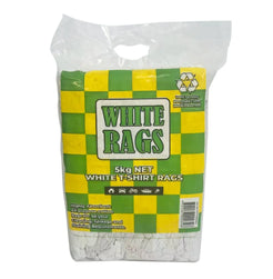 Pure White T-Shirt Rags Bag with Handle