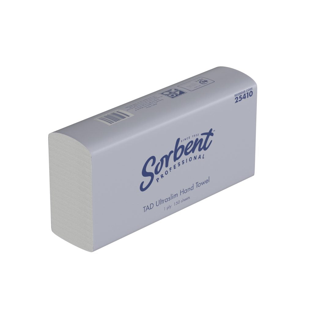 Sorbent Ultraslim TAD Towel 1ply 150 sheets