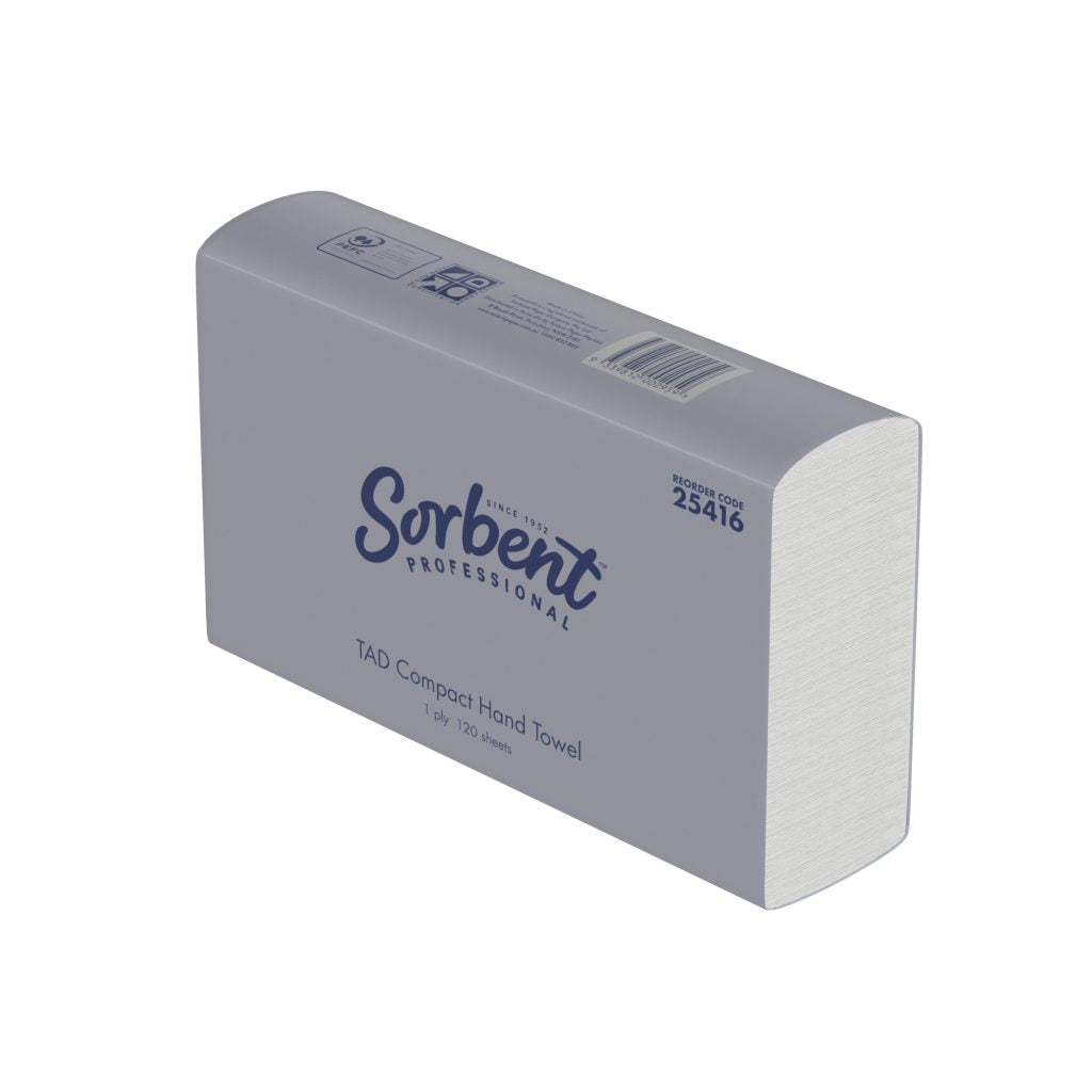 Sorbent Compact TAD Hand Towel 1ply 120 sheets