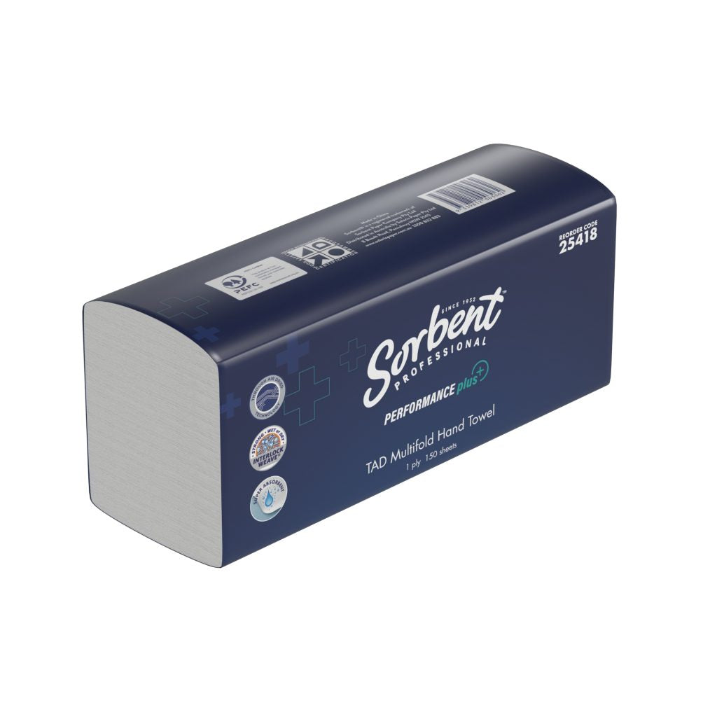 Sorbent Performance Plus – Multifold TAD Hand Towel 1ply 150 sheets