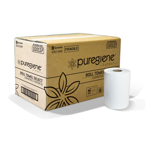 Abco Puregiene Roll Towel Select 100m Carton 16