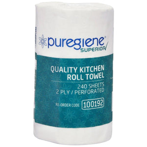 Abco Puregiene Kitchen Roll Towel Superior 240 Sheet Carton 12