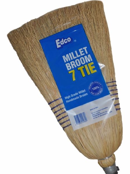 EDCO MILLET BROOM WITH HANDLE – 7 TIE