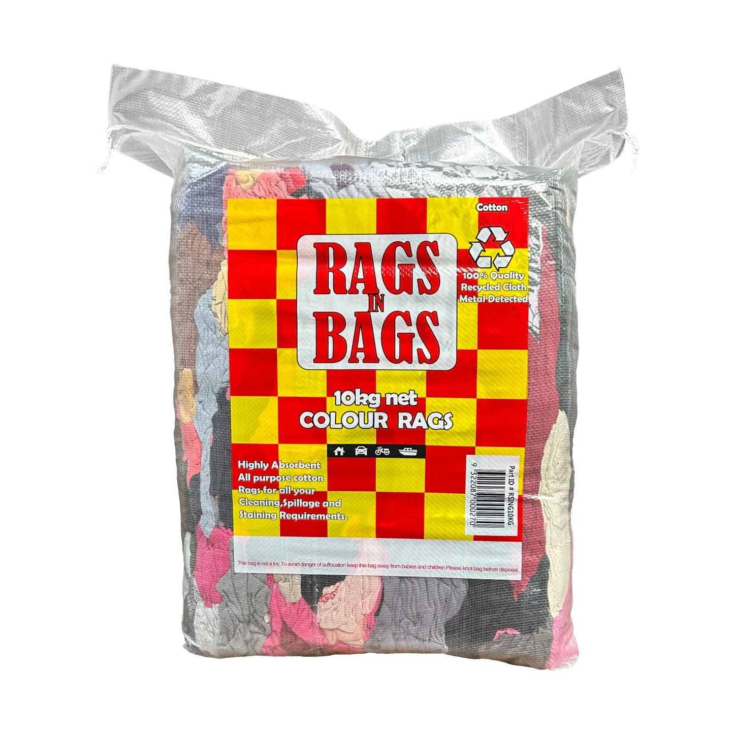 Coloured T-Shirt Rags Bag with Handle