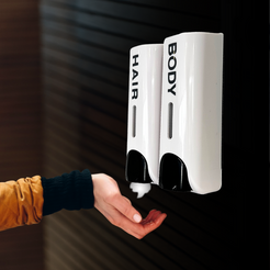 Double Soap Dispenser for Bathroom (400ML*2)