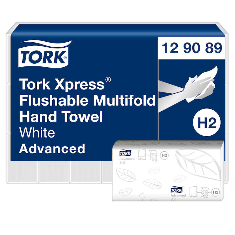 Tork Xpress® Flushable Multifold Hand Towels White H2 21 Rolls