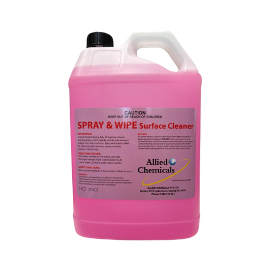 Allied Chemicals SPRAY & WIPE Surface Cleaner 5Lt & 20Lt