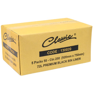 Classic 72L Bin liner 250 pack