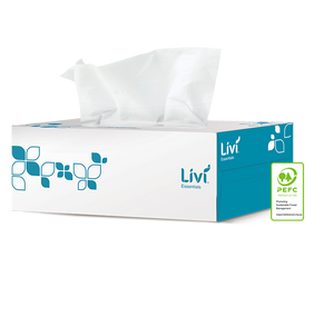 Livi Essentials Hypoallergenic Facial Tissues 2 Ply 200 Sheets.