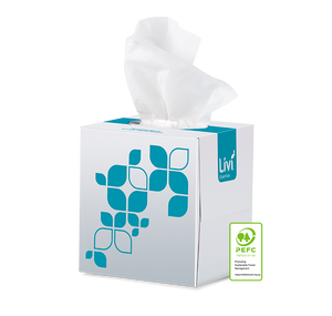 Livi Essentials Hypoallergenic Facial Tissues 2 Ply 90 Sheets Cube