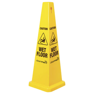 Cleanmax™ Caution Wet Floor Cone Yellow 1040mm Each