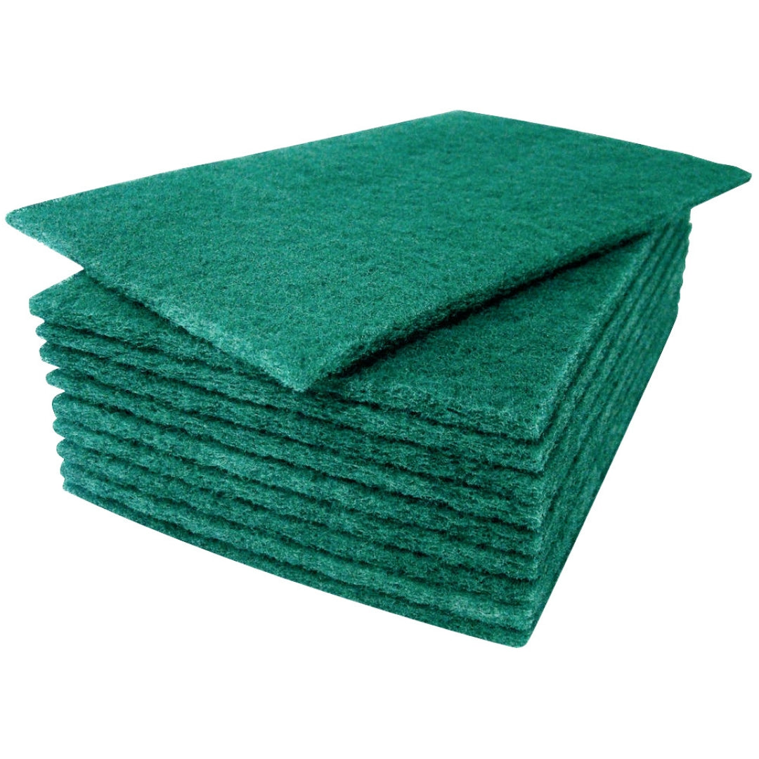 Cleanmax® Scourer Pad Green 100 X 150mm Pack 10