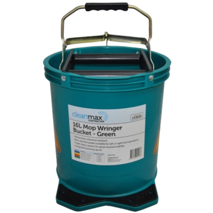 Cleanmax Mop Wringer Bucket Contractor 16L Each - Blue, Green, Red, Yellow