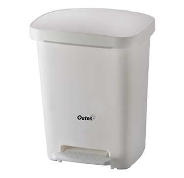 Oates Pedal Bin 30L - White, Grey