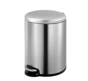 Dolphy Round Soft Closing Stainless Steel Pedal Bin -3L