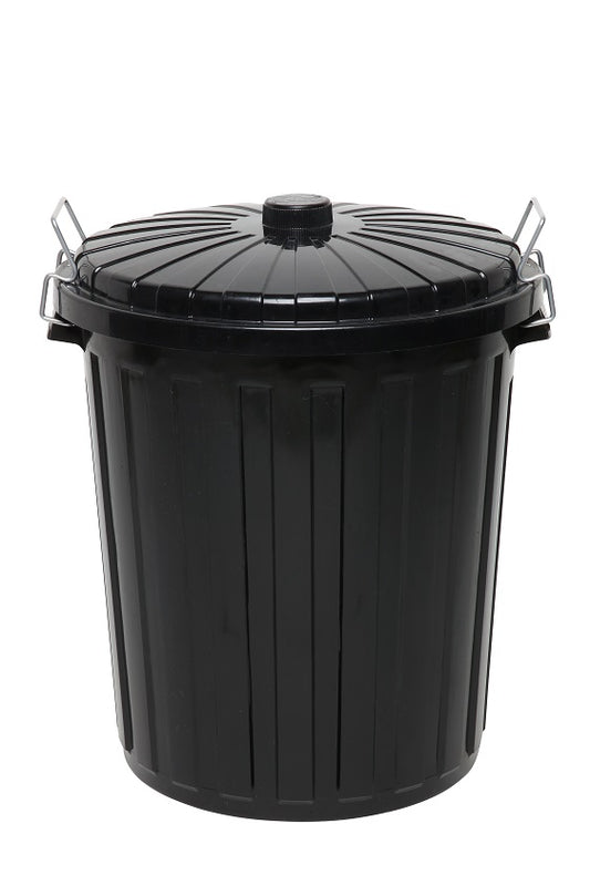 EDCO PLASTIC GARBAGE BIN WITH LID 73L - Black, Green