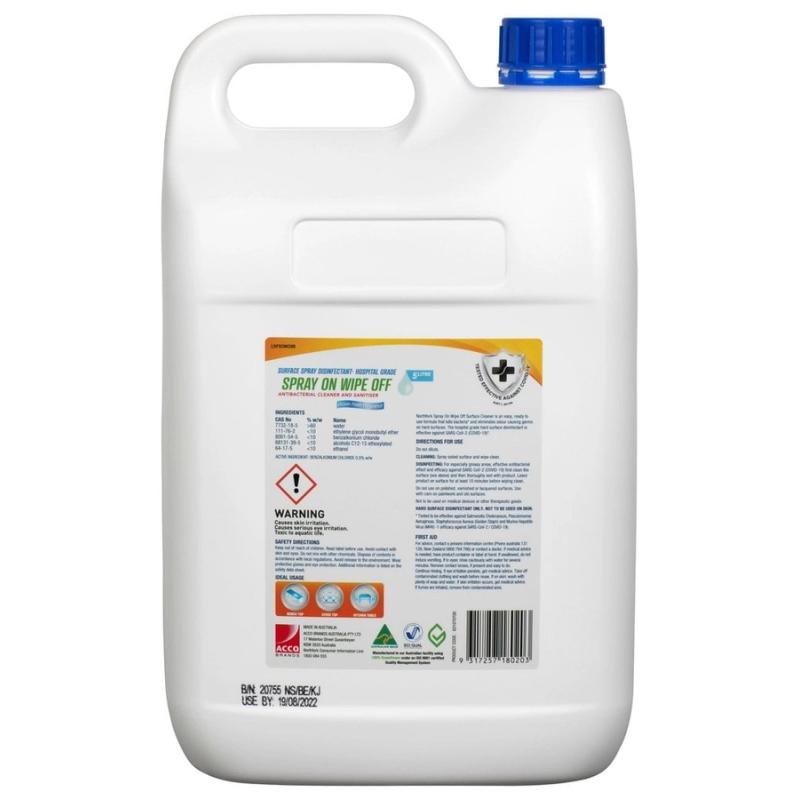 Northfork Surface Hospital Grade Spray On Wipe Off Disinfectant