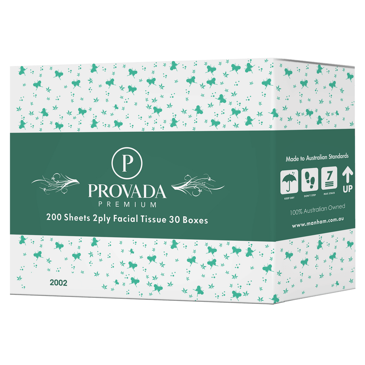 PROVADA Premium Facial Tissue 2PLY 200 Sheets x 30 Pack
