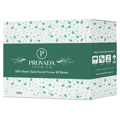 PROVADA Premium Facial Tissue 2PLY 200 Sheets x 30 Pack