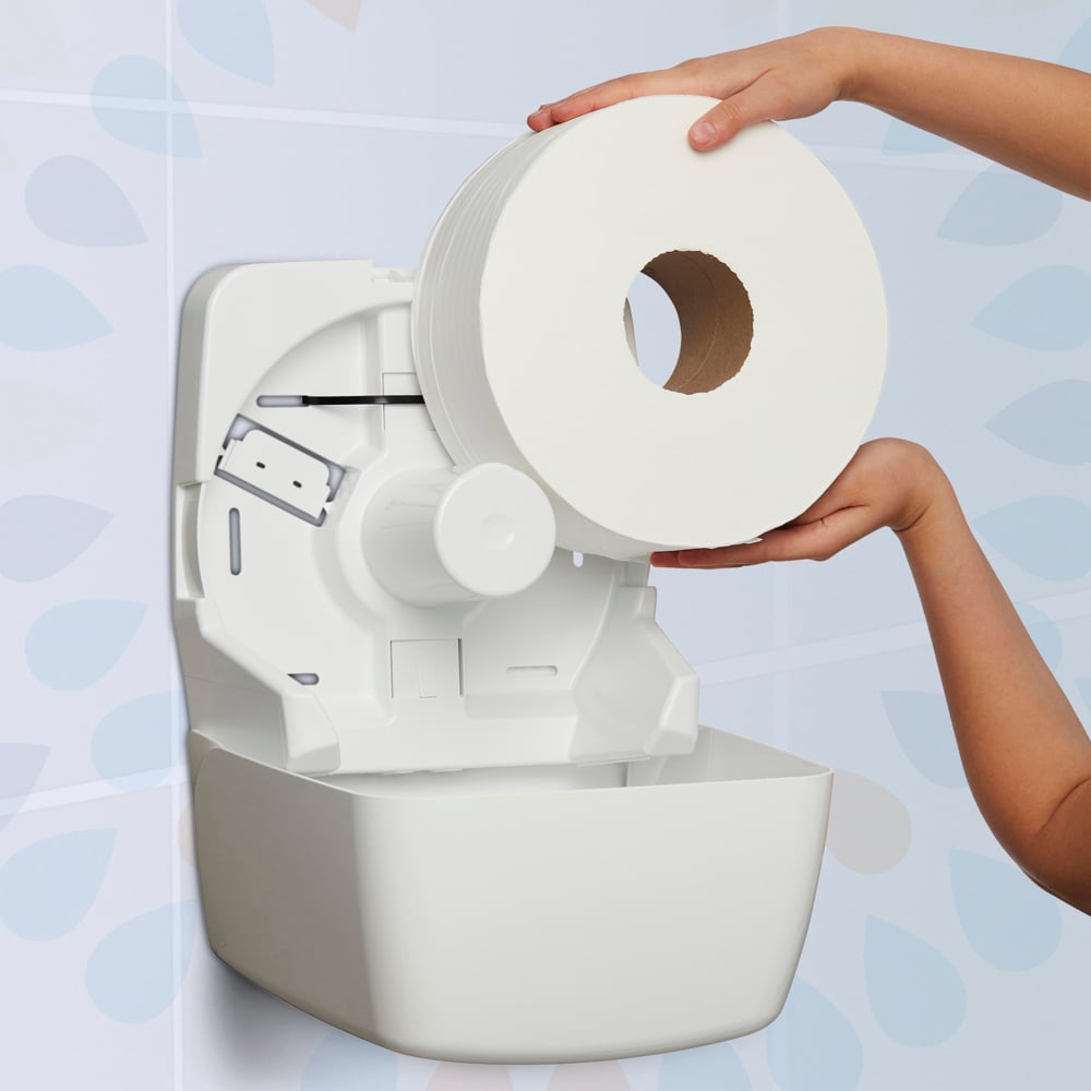 KLEENEX 300M Compact 2 ply Jumbo Roll Toilet Tissue 6 Rolls