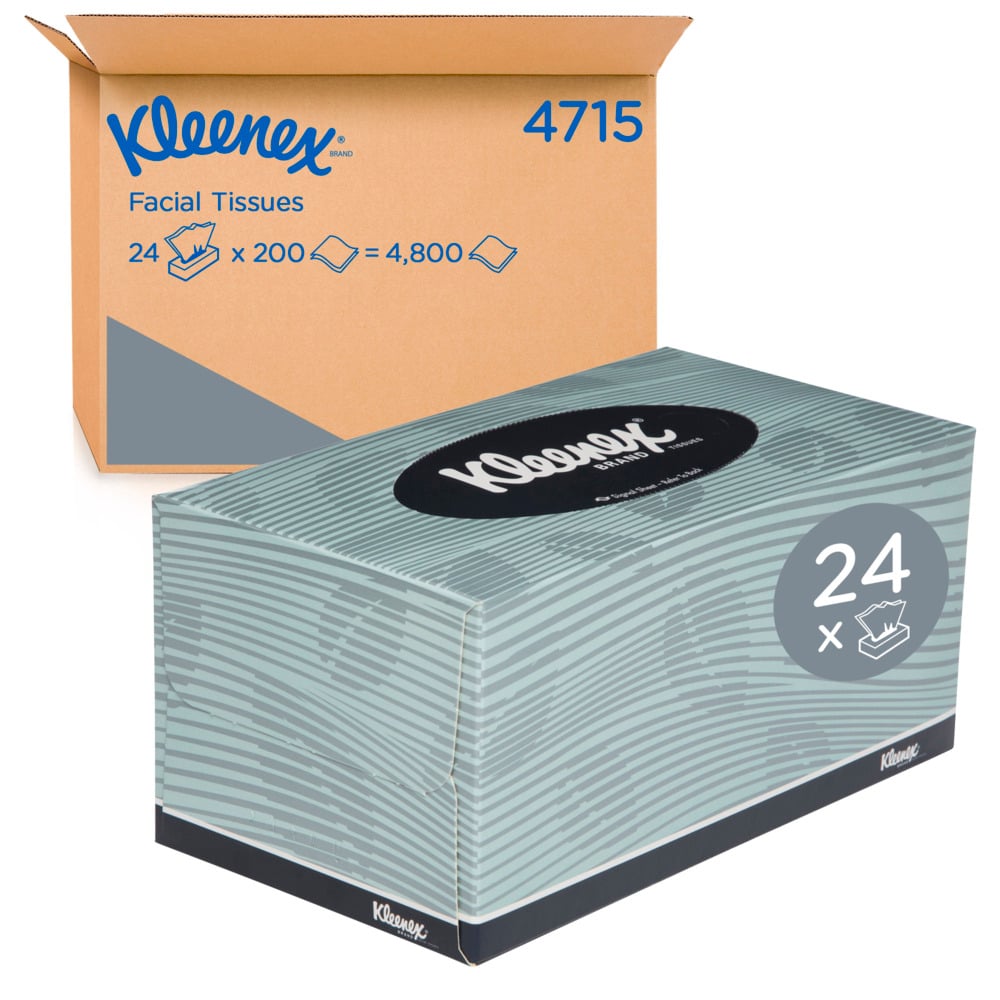 KLEENEX Facial Tissue Box 2 ply, 24 Boxes