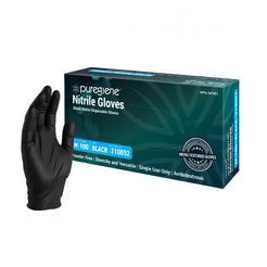 Abco Puregiene Nitrile Gloves Powder Free Black Small, Medium, Large, Extra Large Box 100