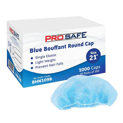 ProSafe Mob Round Cap Hair Net 21 or 24 Inches 1000 Caps