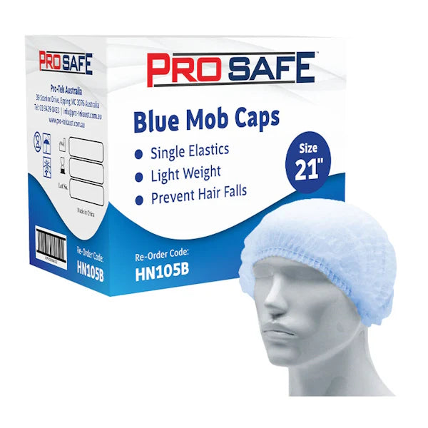 ProSafe Mob Round Cap Hair Net 21 or 24 Inches 1000 Caps