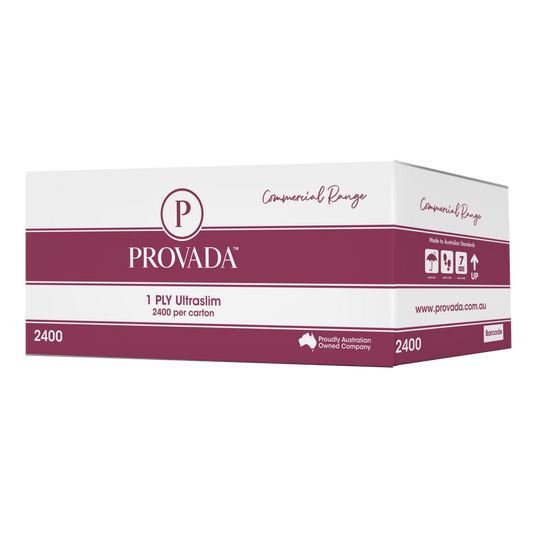 PROVADA Commercial Ultraslim 1 PLY- 2400 Sheets - Cleaning Supplies