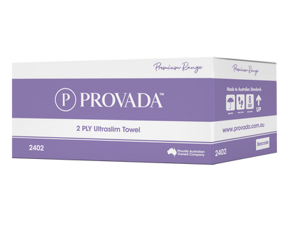 PROVADA Premium Ultraslim Towel 2PLY - 2400 Sheets - Cleaning Supplies