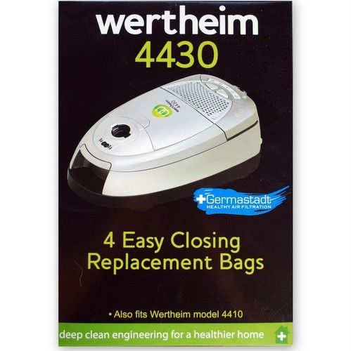 Wertheim W4000, 4410, 4412, 4430 Vacuum Cleaner Bags 4 pack