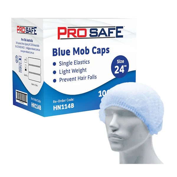 ProSafe Mob Round Cap Hair Net 21 or 24 Inches 1000 Caps