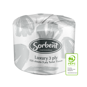 Sorbent Luxury Toilet Tissue 3ply 225 sheets