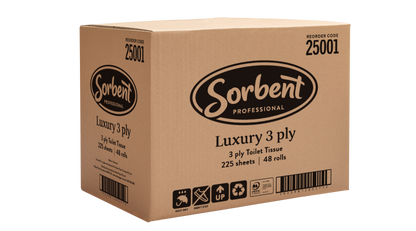 Sorbent Luxury Toilet Tissue 3ply 225 sheets