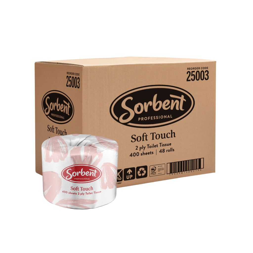 Sorbent Soft Touch Toilet Tissue 2ply 400 sheets
