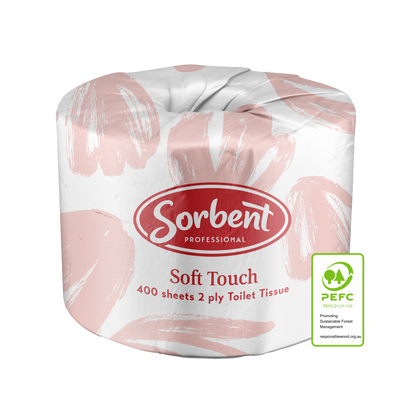 Sorbent Soft Touch Toilet Tissue 2ply 400 sheets