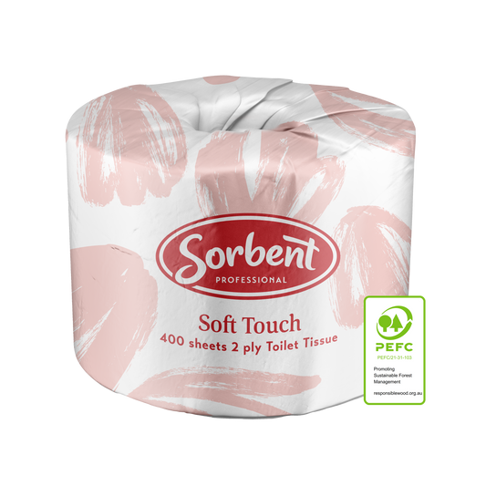 Sorbent Soft Touch Toilet Tissue 2ply 400 sheets
