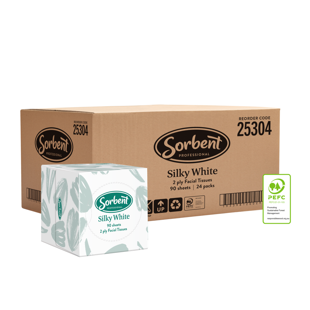 Sorbent Facial Tissue Cube 2 ply 90 sheets