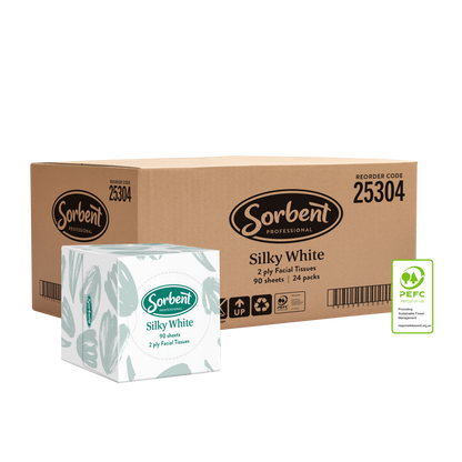 Sorbent Facial Tissue Cube 2 ply 90 sheets