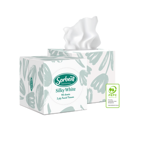 Sorbent Facial Tissue Cube 2 ply 90 sheets